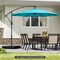 10ft Cantilever Patio Hanging Umbrella with Base, Crank Handle and Air Vent